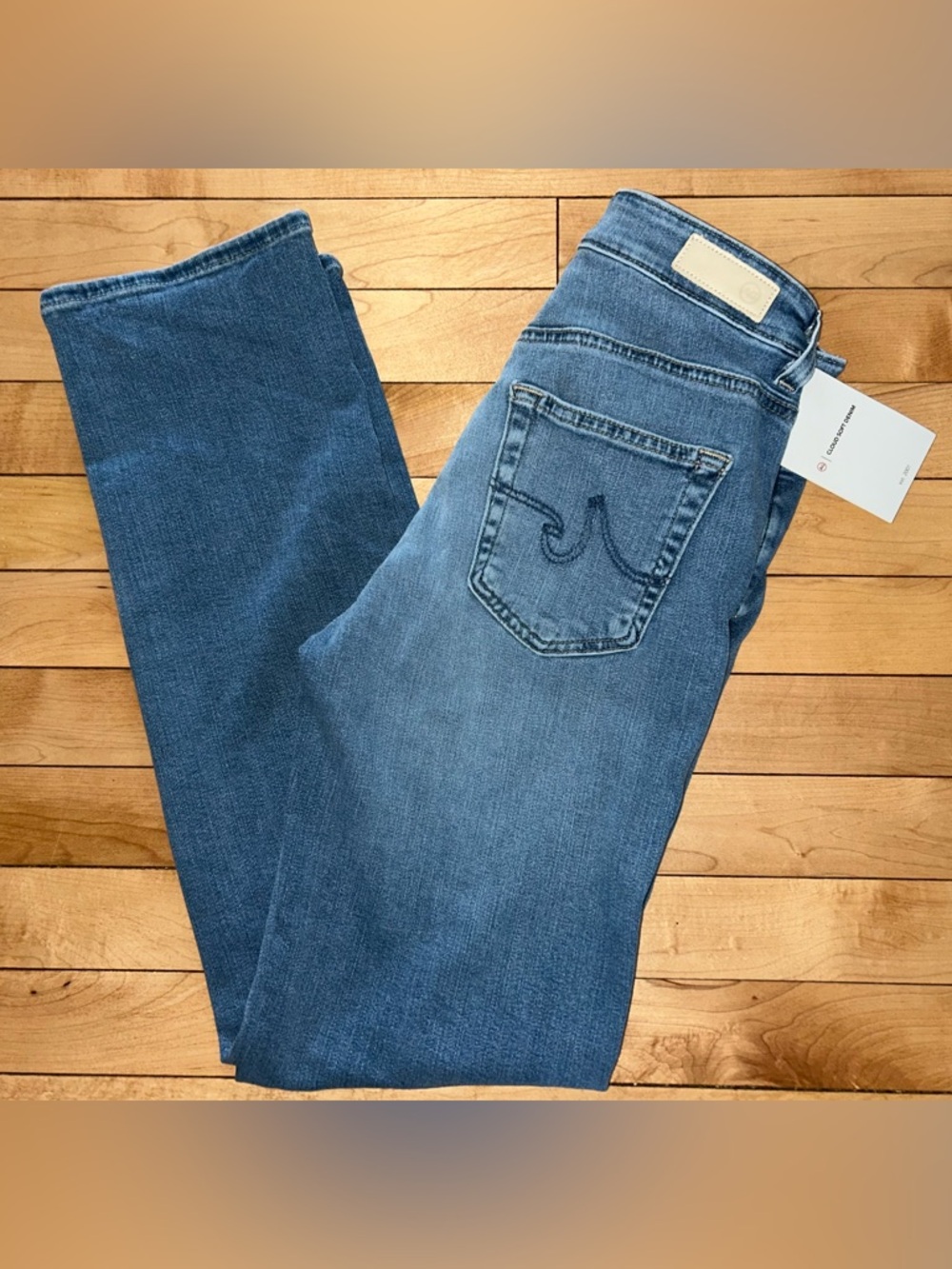 NEW! NWT AG Adriano Goldschmied Saige High Rise Straight Ankle Jeans Size 24